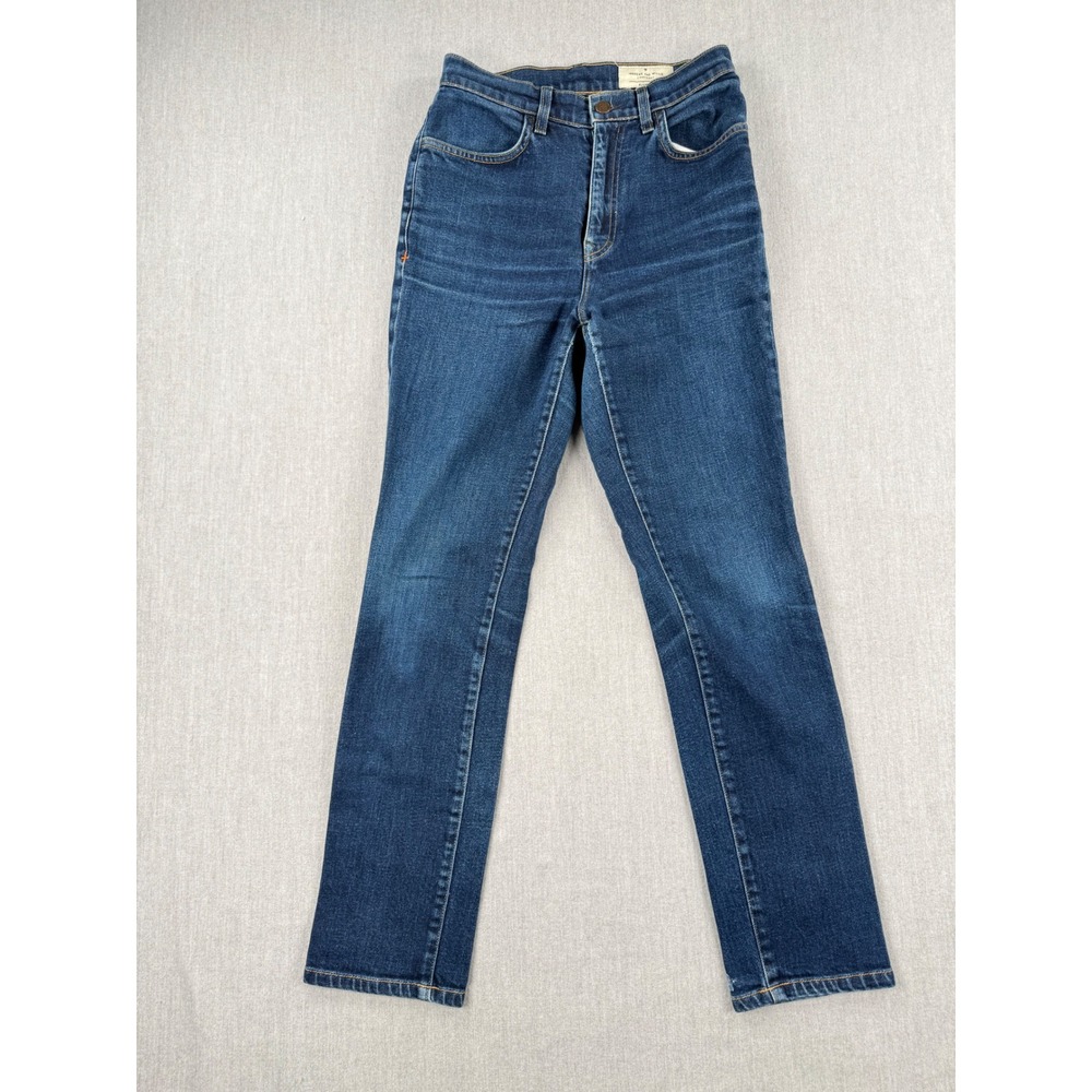 Imogene and Willie Elizabeth High Rise Slim Straight‎ Jeans Blue Made in USA 27